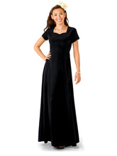 Load image into Gallery viewer, DENISE (Style #103) - Sweetheart Neck, Short Sleeve Dress Cousins Concert Attire
