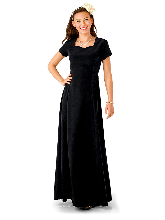 DENISE (Style #103) - Sweetheart Neck, Short Sleeve Dress Cousins Concert Attire