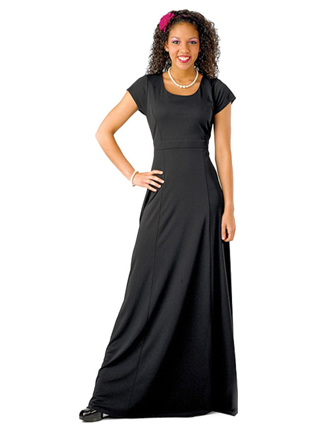ANGELINA (Style #115) - Scoop Neck, Short Sleeve Dress Cousins Concert Attire
