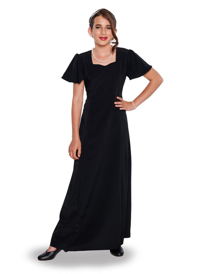 KIMBERLY (Style #123Y) - Sweetheart Neck Flutter Sleeve - Youth Cousin's Concert Attire
