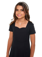 Load image into Gallery viewer, CHLOE (Style #143Y) - Sweetheart Neck, Short Sleeve Dress - Youth Cousin&#39;s Concert Attire
