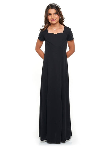 HAYLEY (Style #173Y) - Sweetheart Neck, Short Sleeve Dress - Youth Cousin's Concert Attire