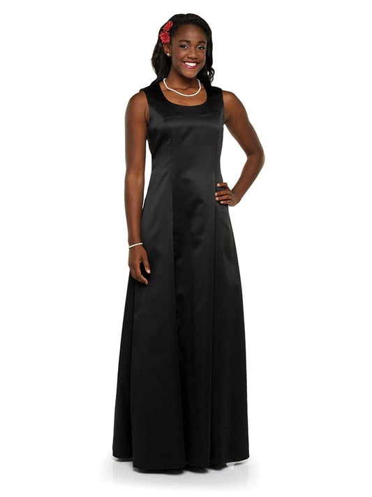 PENELOPE (Style #200) - Scoop Neck, Sleeveless Satin Dress Cousins Concert Attire