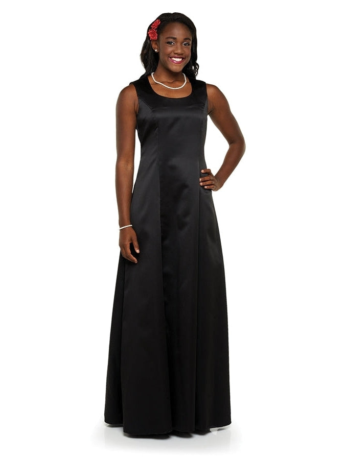 PENELOPE (Style #200) - Scoop Neck, Sleeveless Satin Dress Cousins Concert Attire