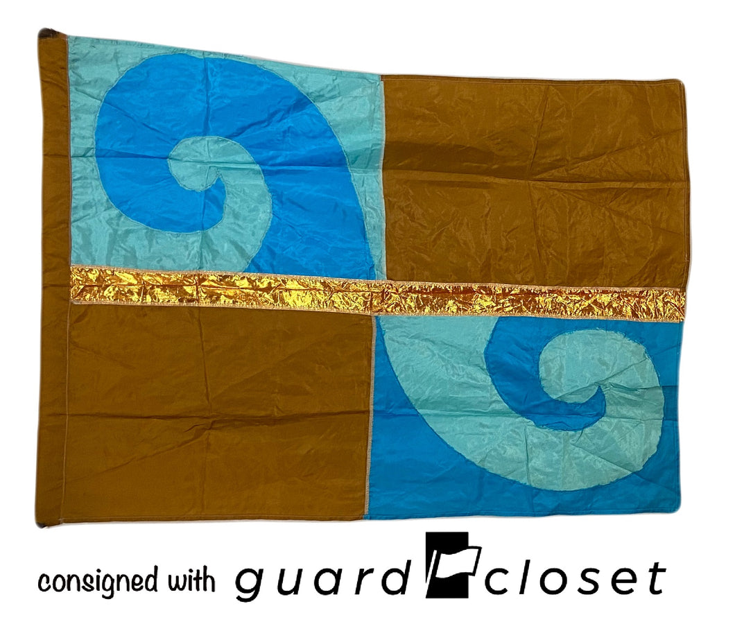 7 blue/brown waves flags guardcloset