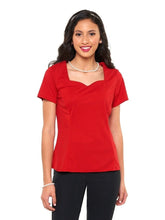Load image into Gallery viewer, DAPHNE (Style #2203) - Sweetheart Neck Short Sleeve Blouse Cousins Concert Attire
