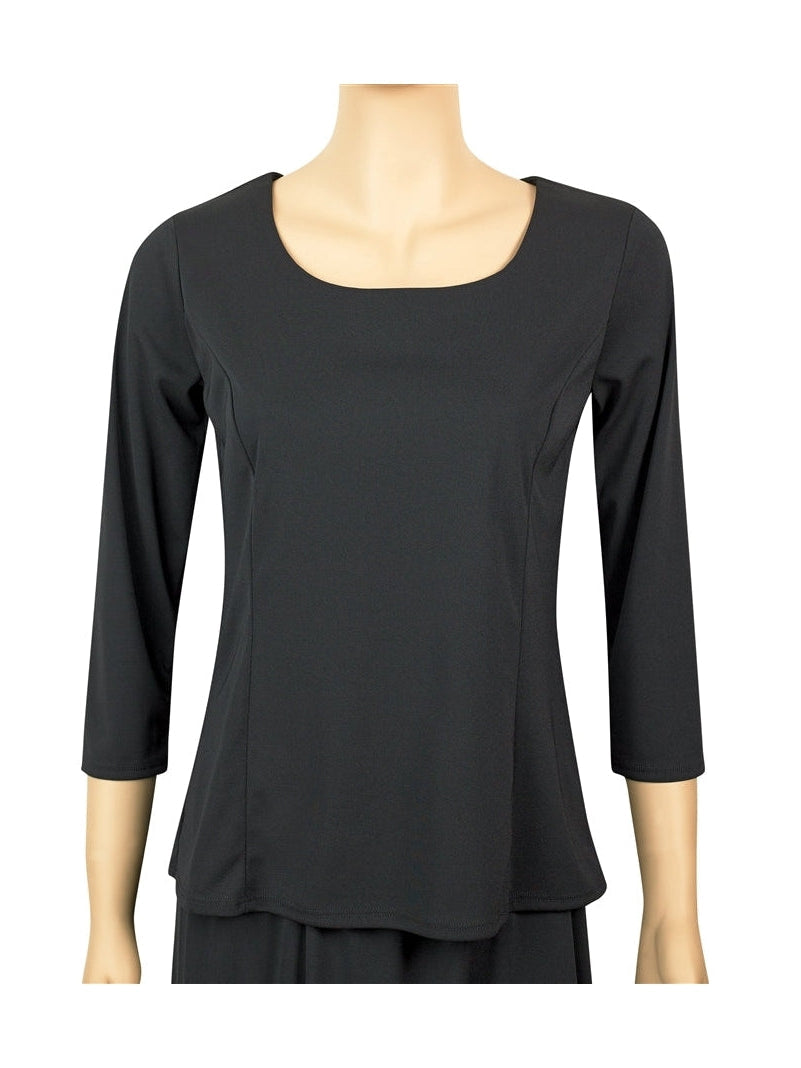 CARRIE (Style #2207) - Scoop Neck 3/4 Sleeve Blouse Cousins Concert Attire