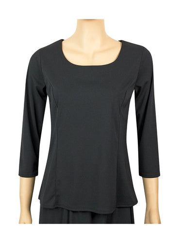 CARRIE (Style #2207) - Scoop Neck 3/4 Sleeve Blouse Cousins Concert Attire