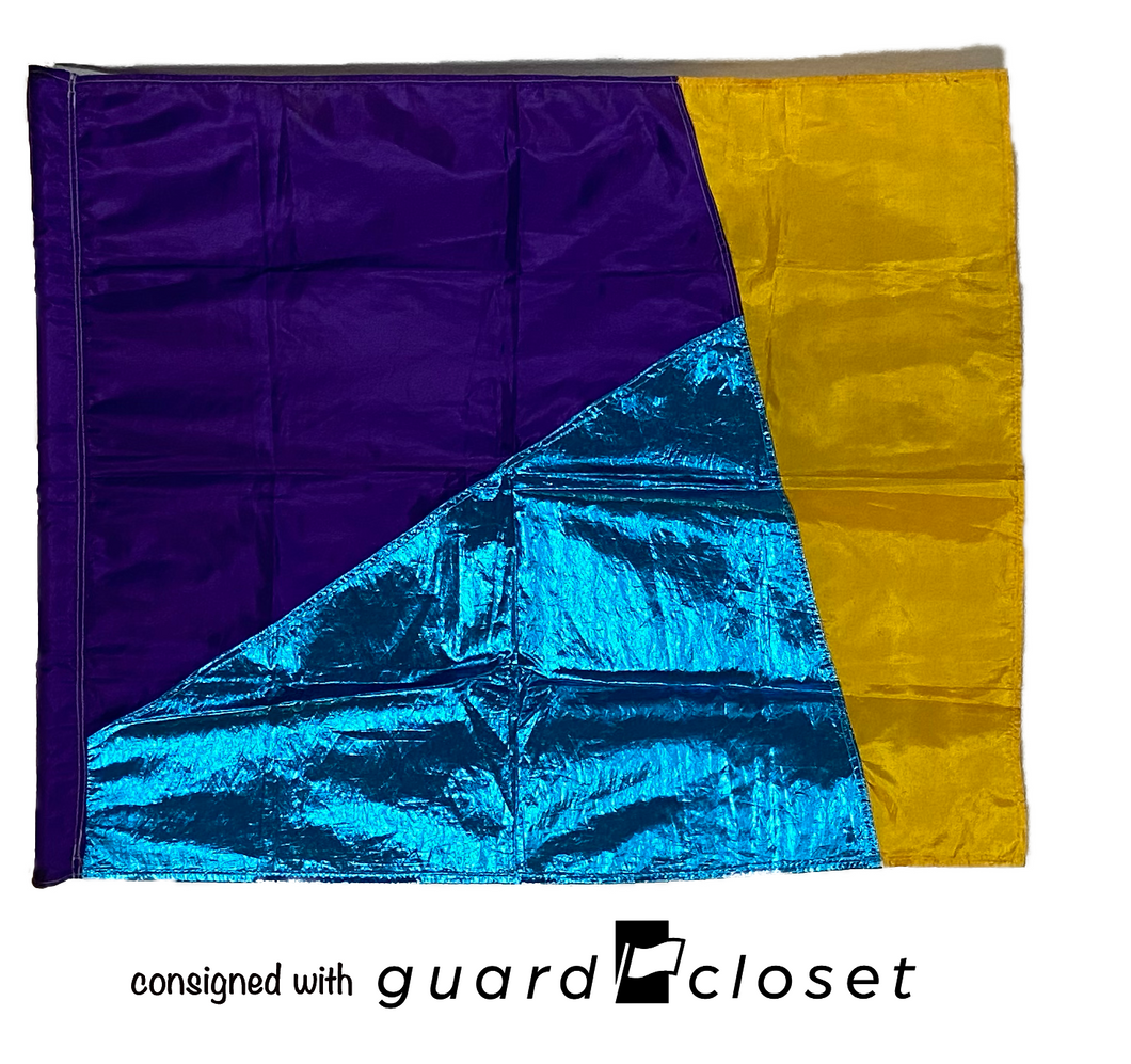 9 Purple/gold/aqua Flags guardcloset