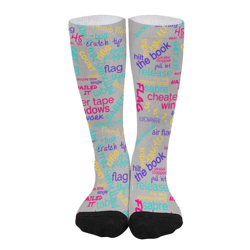 Colorguard Vocabulary Colorblock Socks Inkedjoy