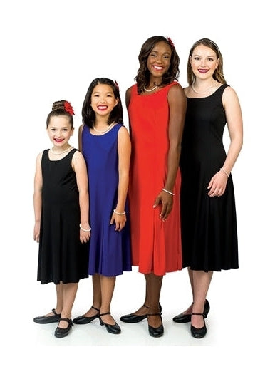 HANNAH (Style #400) - Scoop Neck Sleeveless Swing Dress Cousins Concert Attire