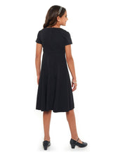 Load image into Gallery viewer, TORI (Style #409) - Crew V-Notch Neckline Swing Dress-Youth Cousin&#39;s Concert Attire
