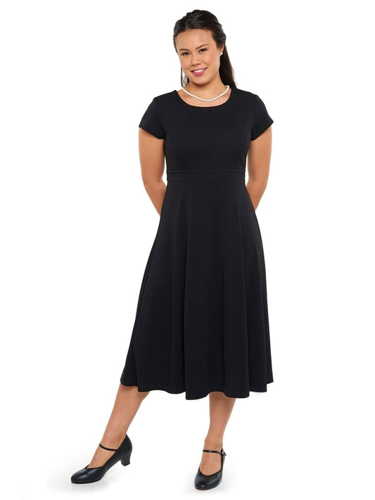 EMMA (Style #414) - High Scoop Neck Cap Sleeve Show Choir Dress Cousins Concert Attire
