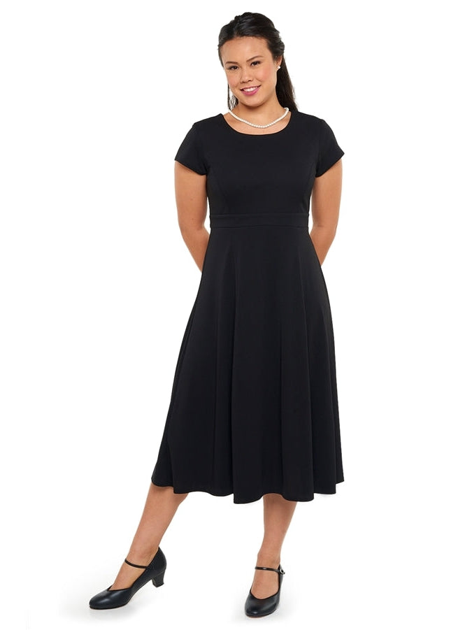 EMMA (Style #414) - High Scoop Neck Cap Sleeve Show Choir Dress Cousins Concert Attire