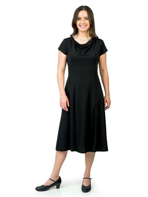 PARIS (Style #433) - Cowl Neck Cap Sleeve Show Choir Dress Cousins Concert Attire