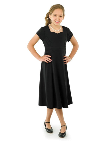 RACHEL (Style #443Y) - Sweetheart Neck Short Sleeve Show Choir Dress - Youth Cousin's Concert Attire