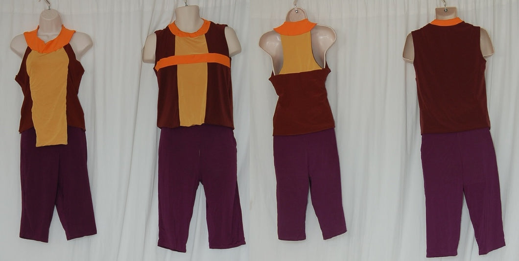 12 Purple/gold Uniforms (pants Are Capri Length) guardcloset