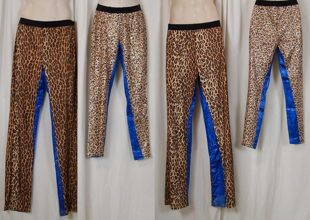 56 Blue/animal Print Female Pants+ 2 Male Pants guardcloset