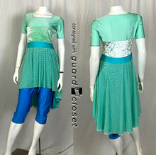Load image into Gallery viewer, 14 Aqua/white Dresses (3 Styles) + 14 Aqua Capri Pants guardcloset
