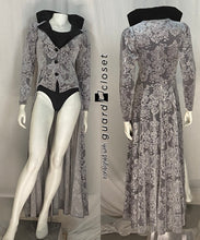 Load image into Gallery viewer, 13 gray/black long tail damask coats Dance Sophisticates
