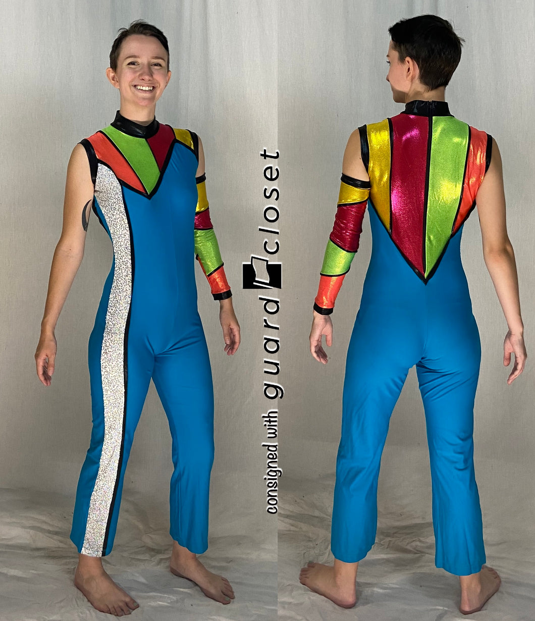 17 multicolored sleeveless uniforms + 18 sleeves Creative Costuming & Designs