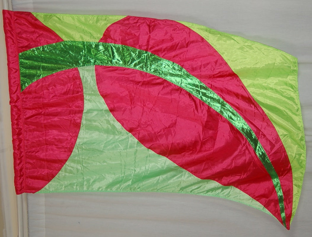 7 Pink/green Leaf Flags McCormick's
