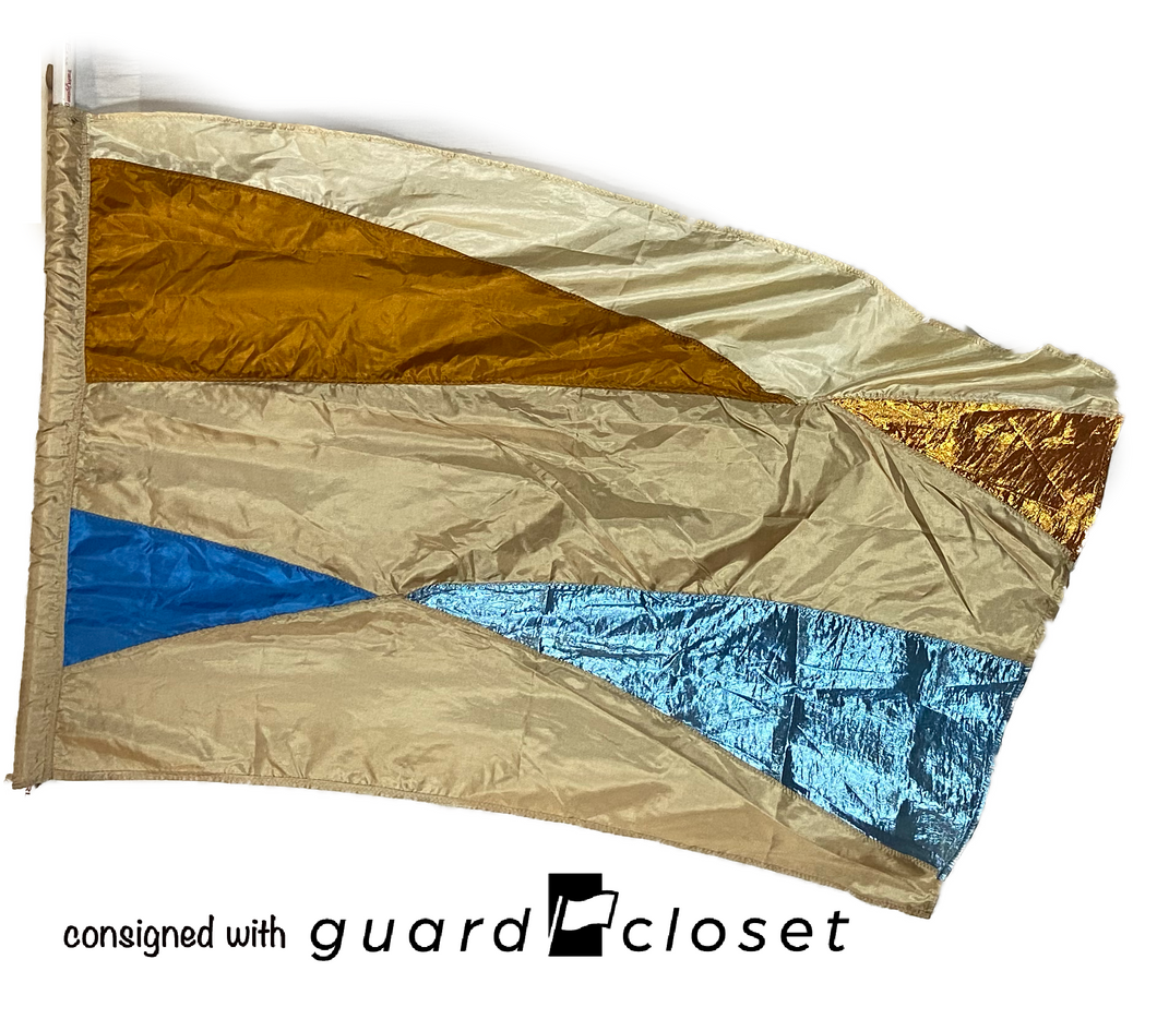 9 Tan/bronze/blue Flags guardcloset