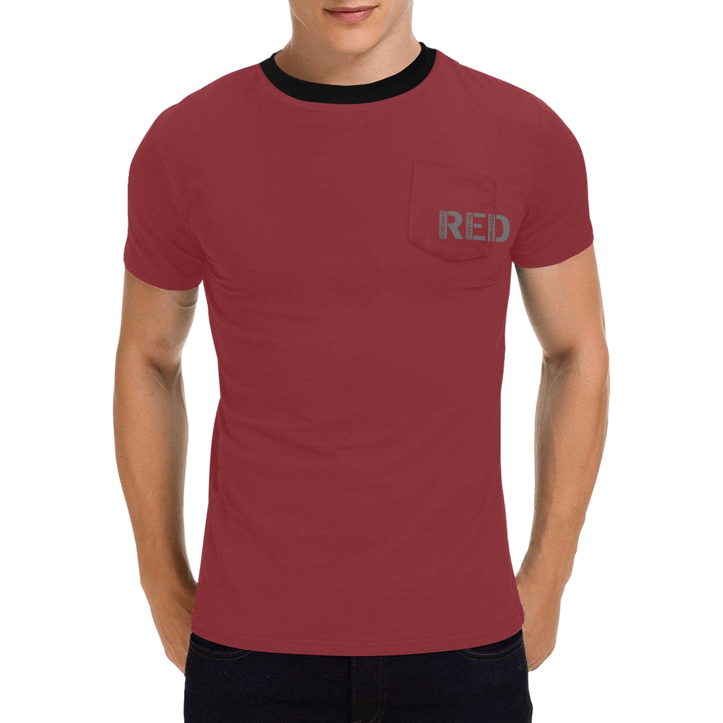 Men's All Over Print Patch Pocket T-Shirt (Model T56) Inkedjoy