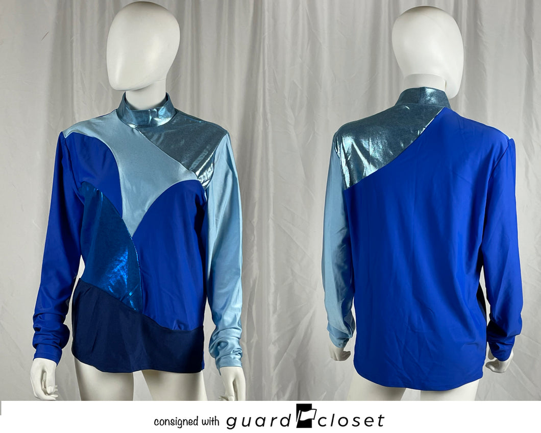 22 Light Blue/royal Blue/navy Blue Long Sleeve Tops Creative Costuming & Designs