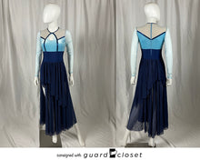 Load image into Gallery viewer, 8 Blue/white Unitards Creative Costuming &amp; Designs
