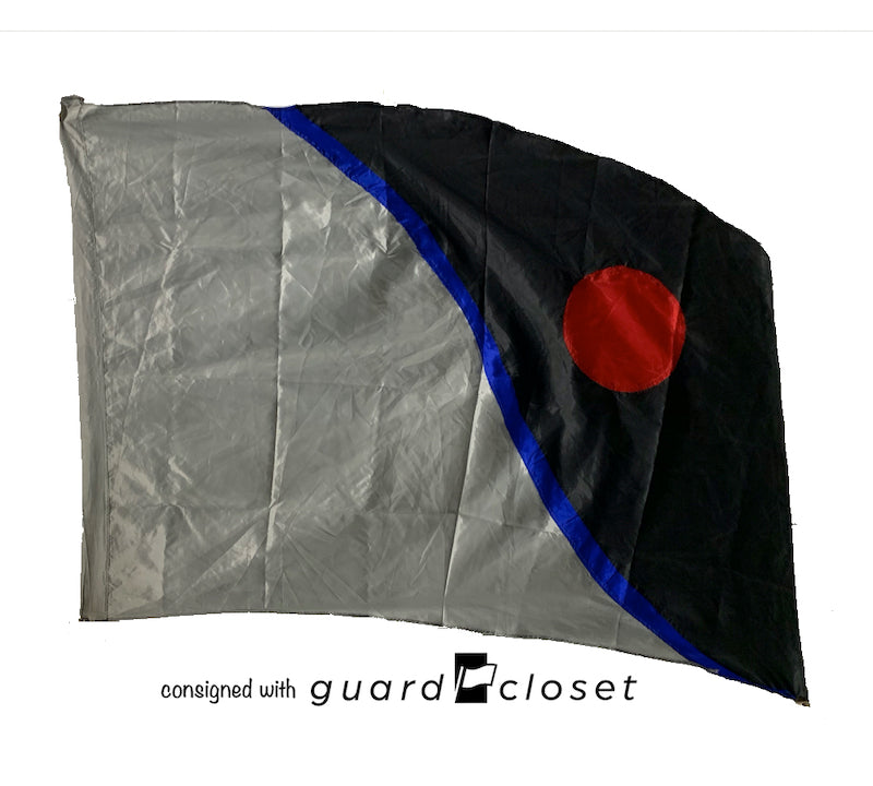 9 Blue/grey/black With Red Dot Flags guardcloset