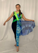 Load image into Gallery viewer, 10 Navy Blue/green Unitards With Attached Skirt Band Hall
