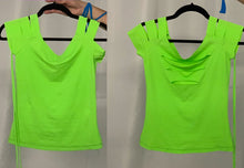 Load image into Gallery viewer, 18 Neon Green And Electric Blue Cut Tops Balera Dancewear
