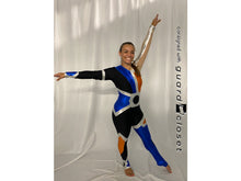 Load image into Gallery viewer, 8 Orange/blue/black/silver Unitards Team Go Figure!
