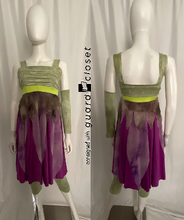 Load image into Gallery viewer, 15 purple/green dresses+ 15 short sleeve green unitards guardcloset
