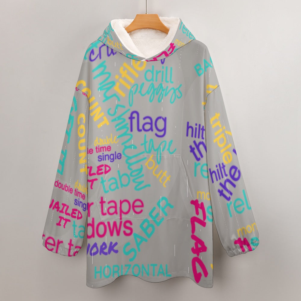 Colorguard Vocab Hooded Blanket Shirt Inkedjoy