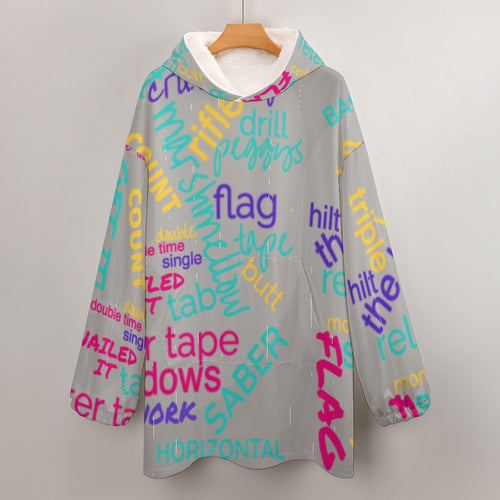 Colorguard Vocab Hooded Blanket Shirt Inkedjoy