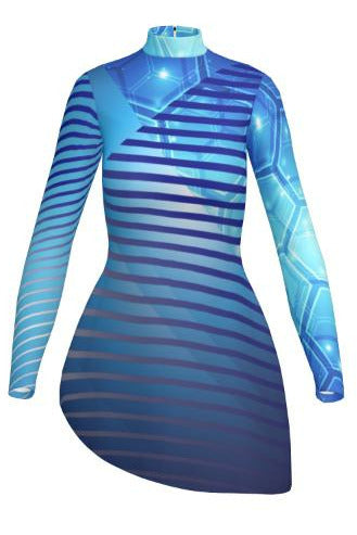 GPG-046 MUSIC BLUE PRINT PERFORMANCE UNITARD MDN