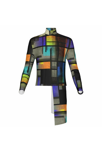 PLUS TOP HIGH WAIST WITH DRAPE PT-2002 MDN