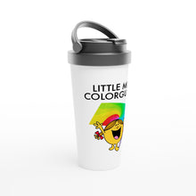 Load image into Gallery viewer, Little Miss Colorguard White 15oz Stainless Steel Travel Mug Gelato
